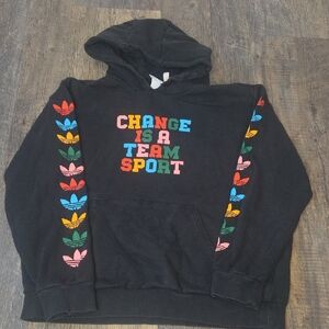 Adidas Black Hoodie with Pride Logo